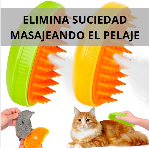 Cepillo vaporizador de mascotas