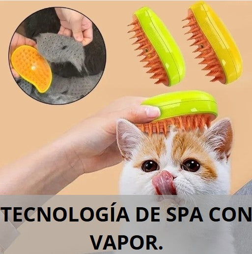 Cepillo vaporizador de mascotas