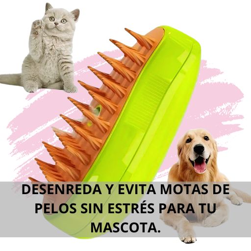 Cepillo vaporizador de mascotas